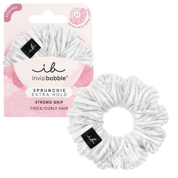Резинка-браслет для волосся Invisibobble Sprunchie Extra Hold Pure White