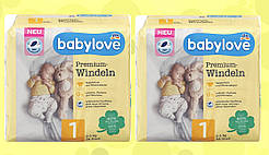 Підгузки Babylove premium Німеччина 1 (2-5кг) 56 шт