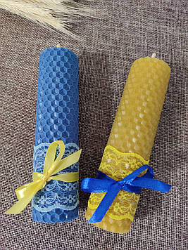 Патріотичний набір свічок із вощини №1, 2шт./набір