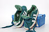 Жіночі зимові кросівки Adidas Campus Green Winter (Зелені) Взуття кеди Адідас Кампус натуральний замш хутро зима В'єтнам, фото 8
