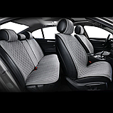 Преміум Накидка на сидіння "BELTEX" New York сірі комплект пер+зад, універсальні підходять на 99.9% авто, фото 2