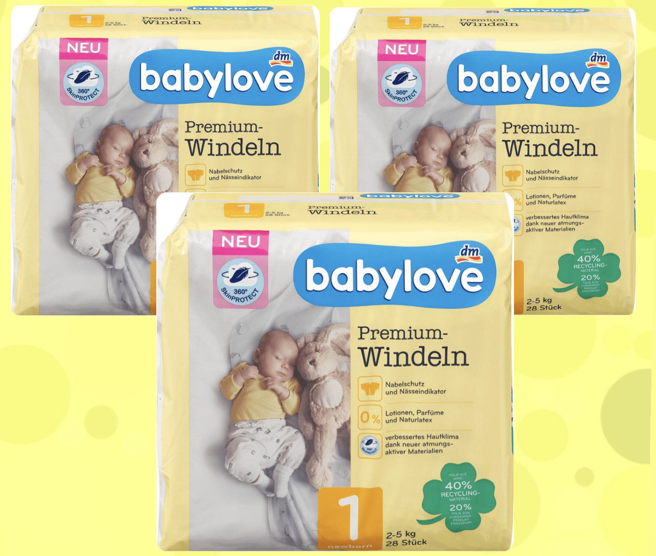 Підгузки Babylove premium Німеччина 1 (2-5кг) 84шт, фото 1