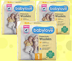 Підгузки Babylove premium Німеччина 1 (2-5кг) 84шт