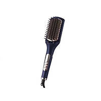 Электрическая расческа для выпрямления волос с вращением шнура DSP 11009 Синяя