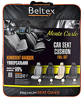 Премиум Накидки на Автокресла "BELTEX" Monte Carlo черные (перед+зад) универсальные подходять на 99.9% авто