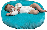 Круглый чехол на подушку для беременных Велюр Лежебока
