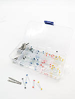 Стоматологические стекловолоконные штифты с развертками (160 штифтов, 32 развертки)