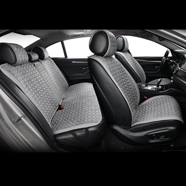 Преміум Накидки на Автокрісла "BELTEX" Monte Carlo-сірі (перед + ззаду) універсальні підходять на 99.9% авто, фото 1