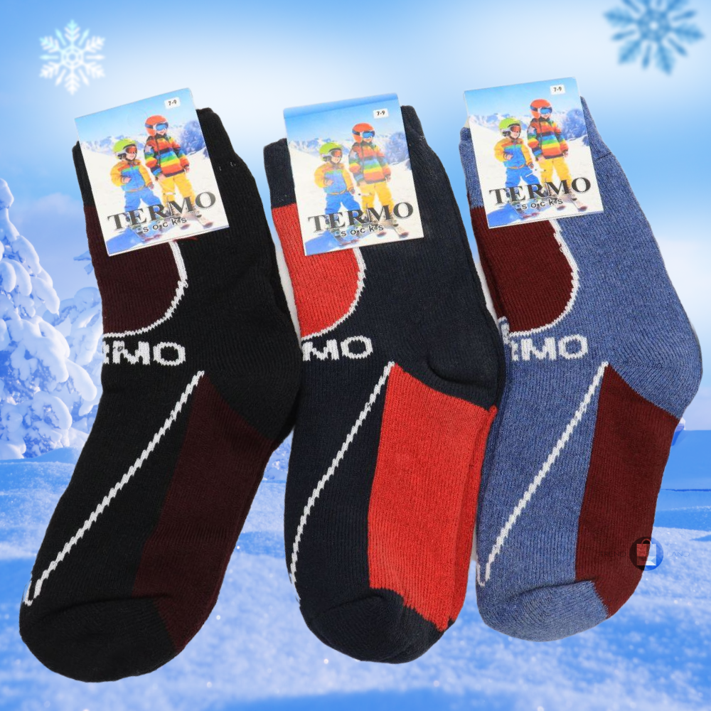 Дитячі шерстяні термошкарпетки Termo Socks (7-11 років) / Теплі зимові носки для дітей