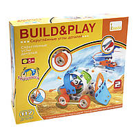 Игрушка на болтах BuildandPlay "Бульдозер + Вертолет" Keedo J-101B, 117 элементов, Lala.in.ua