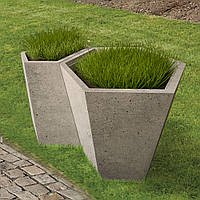 Декоративний Вазон з бетону для саду "Сота-F" (бетонна)