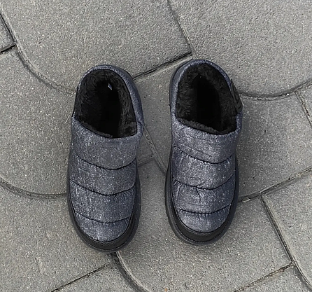 Дутики слипони UGG автоледи сірі чорні на хурку зимові міні угги вкорочені короткі, фото 5