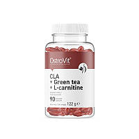 Жиросжигатель OstroVit CLA + Green Tea + L-Carnitine, 90 капсул