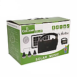 Портативна станція із сонячною панеллю та 3-ма лампочками 100 Вт, CL 21 / Портативний зарядний пристрій, фото 3