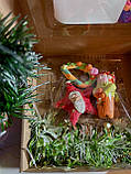 Набір ялинково-різдвяних прикрас ручної роботи у подарунковій коробці, фото 4