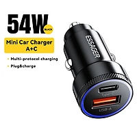Автомобильное зарядное устройство Essager ES-CC11 54W (Type-C 36W + USB QC 3.0 18W)