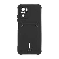 DC Чехол TPU Colorfull Pocket Card для Xiaomi Redmi Note 10 / Note 10s Цвет 18.Black