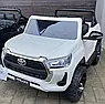 Дитячий електромобіль на акумуляторі Джип Toyota Hilux M 4919 на радіокеруванні дітей 3-8 років білий, фото 6