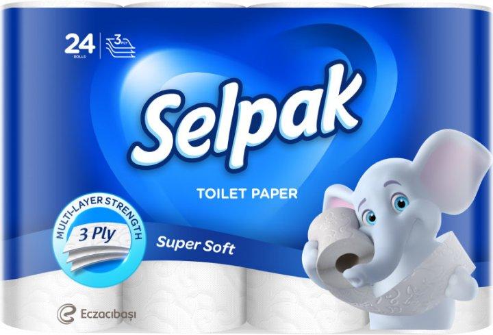 Туалетний папір Selpak Professional Premium 24 рулони 3 шари білий
