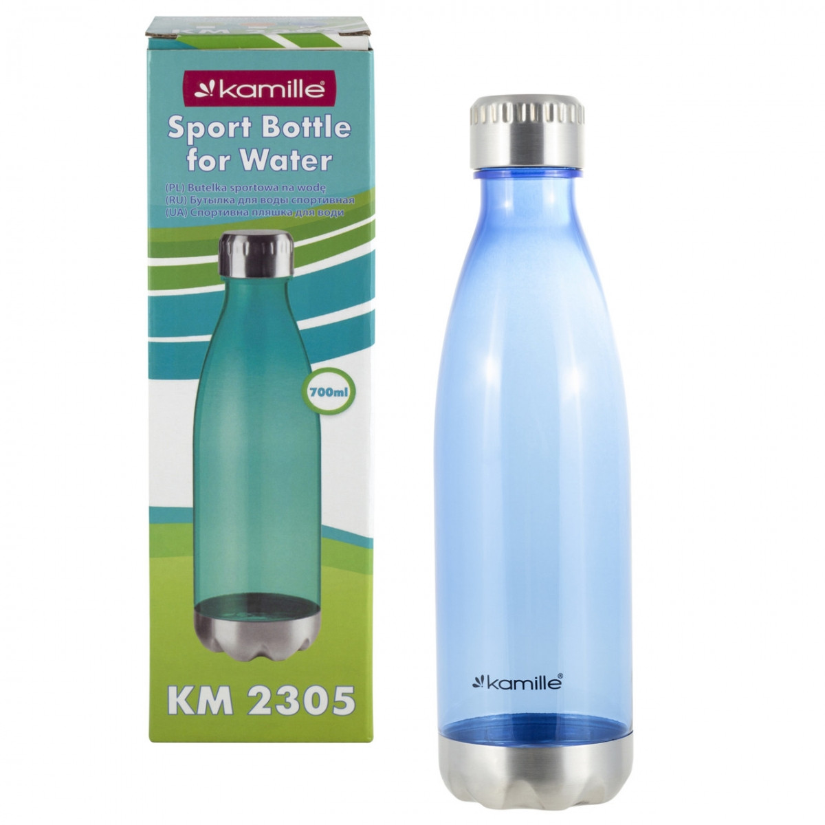 Спортивна пляшка для води Kamille 700мл 2305 синя