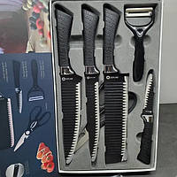 Набор кухонных ножей из нержавеющей стали Zepline ZP-035 6 предметов «D-s»