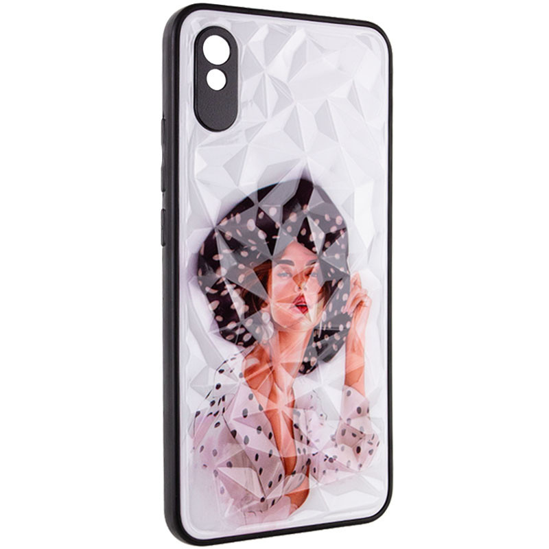 TPU+PC чохол Prisma Ladies для Xiaomi Redmi 9A Girl in a hat, фото 1