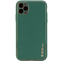 Шкіряний чохол Xshield для Apple iPhone 14 Pro (6.1") Зелений / Army green