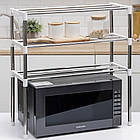Полиця органайзер для мікрохвильової печі, 65x60x25см, Multifunctional storage rack / Полиця-стелаж універсальна, фото 7