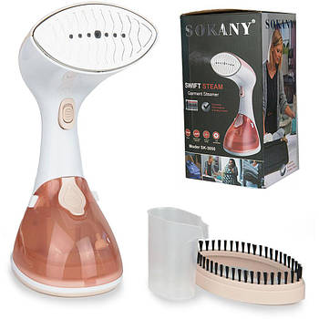 Ручний відпарювач на 260мл, 1500W SOKANY SK-3050 / Пароочисник / Вертикальна парова праска