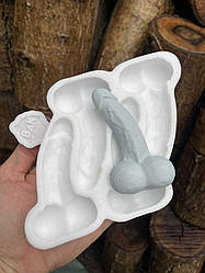 Ексклюзив! Силіконовий молд для шоколаду та ін "Чоловічий орган в 2Д форматі"