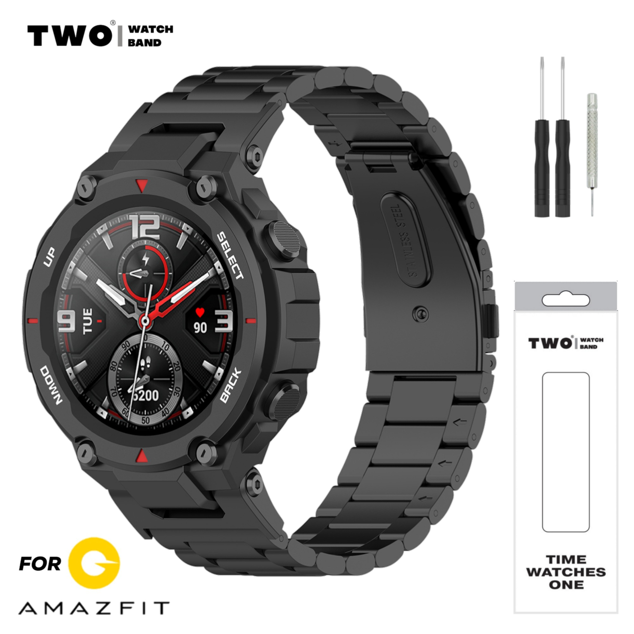 Металевий ремінець для Amazfit T-Rex/T-Rex Pro (A1918/A1919/A2013) Чорний