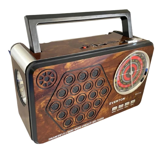 Радіоприймач акумуляторний Everton RT-715 Bluetooth FM USB SD із ліхтариком
