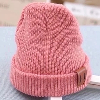 Детская шапка 48-52 см весна-осень 2-8 лет розовая вязанная