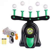 Воздушный тир для детей Hover Shot / Интерактивная игрушка тир / Стрельба по летающим шарам