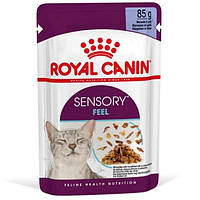 Вологий корм для кішок стимулює дотикові рецептори Royal Canin Sensory Feel in Jelly NC, код: 7687635