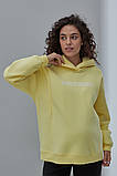 Худі з начосом для вагітних та годування UNIVERSE лимонний, фото 2
