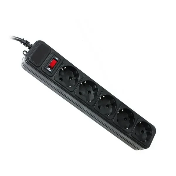 Мережевий фільтр Gembird SPG5-G-15B Black 220V, 4,5 м, 5 розеток, фото 1