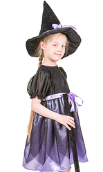 Карнавальний костюм Відьмочка No1 (бузок), розміри на зріст 110-120