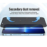 Захисне 2.5D скло Blueo Full Cover Anti-Peep для Apple iPhone 14 Pro (6.1") Чорний, фото 4