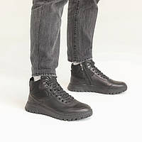 Ботинки мужские зимние цигейка черевики Черные для мужчины Toyvoo Черевики чоловічі зимові цигейка ботінки