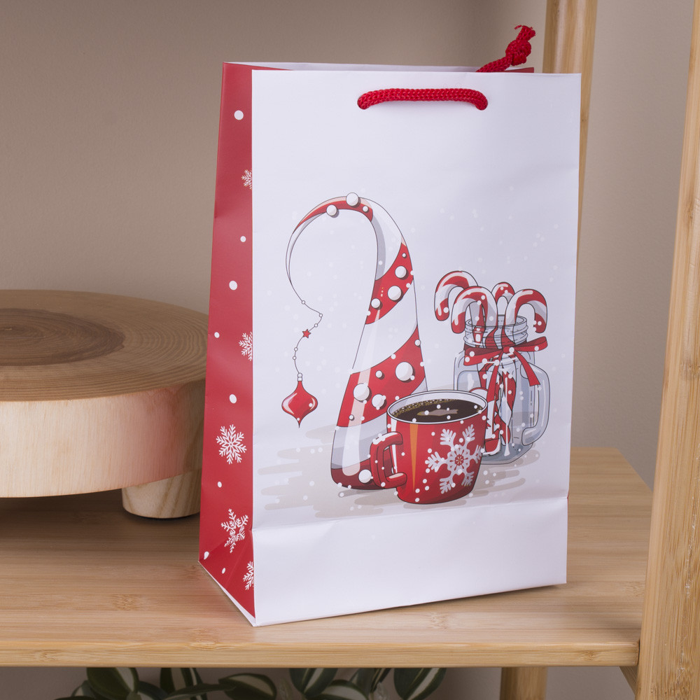 Пакет ламінований23*15* 8 синьо-жовті Арт.39391