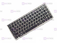 Оригинальная клавиатура для Lenovo Ideapad S300-ITH, Ideapad S400 series, black, silver frame, ru
