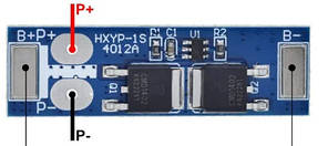 BMS контролер 1S Li-Ion 18650 3,7 V 12A заряду/розряду