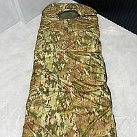 Зимний уставной спальный мешок, утепленный армейский спальник на флисе мультикам до -25 градусов
