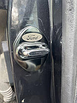 Накладка на дверний замок з емблемою FORD (Форд) Комплект 4 шт Чорний, фото 3