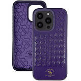 Шкіряний чохол Polo Santa Barbara для Apple iPhone 14 Pro Max (6.7") Purple, фото 3