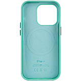Шкіряний чохол Leather Case (AA Plus) with MagSafe для Apple iPhone 14 Pro Max (6.7") Ice, фото 3
