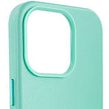 Шкіряний чохол Leather Case (AA Plus) with MagSafe для Apple iPhone 14 Pro Max (6.7") Ice, фото 4