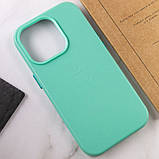 Шкіряний чохол Leather Case (AA Plus) with MagSafe для Apple iPhone 14 Pro Max (6.7") Ice, фото 8