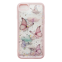 Чохол панель для Apple iPhone 6/6S Alitek Метелики та блискітки Pink